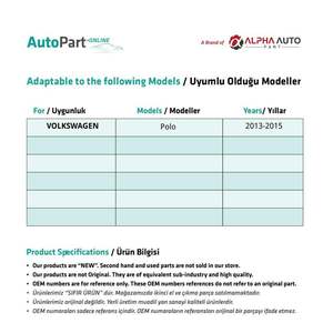 Kit de réparation de fenêtre avant gauche pour Volkswagen Polo nouveau modèle - Product Image 2