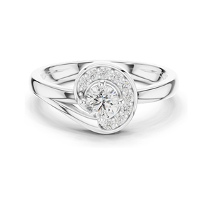 Bague pour femme en diamant de laboratoire 0,39 CT, clarté VVS-VS EF, disponible en or 18 carats, 14 carats, 10 carats et argent 925, rose, jaune, blanc - Product Image 1