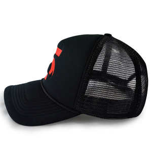 Sombreros de camionero de 5 paneles personalizados, logotipo bordado de poliéster/algodón unisex personalizado profesional en malla lisa, sombrero de espuma Premium - Product Image 4