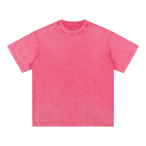 T-shirt ample et bon marché délavé à l'acide à la mode pour hommes 100 coton Chemise unisexe de haute qualité T-shirt imprimé de logo personnalisé pour hommes - Product Image 1
