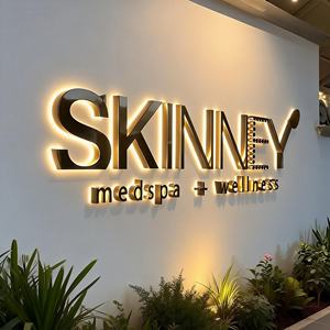 Enseigne <span class=keywords><strong>LED</strong></span> personnalisée pour entreprise, enseigne rétroéclairée, signalétique en acrylique, lettres en relief <span class=keywords><strong>LED</strong></span>, enseigne publicitaire extérieure pour salons de beauté - Product Image 4
