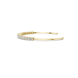 Elegante Brazalete de Plata de Ley 925 con Moissanita de Corte Redondo, Joyería Fina Minimalista - Product Image 3