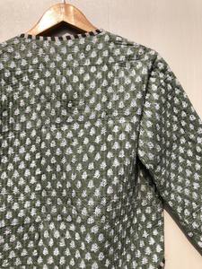 Veste kimono en coton matelassé à imprimé floral indien fait main, impression à la main, approvisionnement en gros pour femmes au meilleur prix - Product Image 6