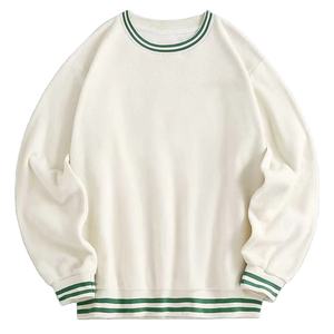 Sudadera Nueva de Moda para Hombre, Talla Grande XS, Cuello Redondo, Personalizada, 100% Algodón, Ribete a Rayas, Bordado de Nueva York, Forro Polar 2026 - Product Image 1