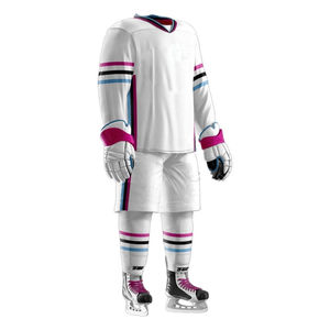Uniforme de hockey sobre hielo impreso mejor precio uniforme de hockey sobre hielo OEM al por mayor buena calidad deportes de equipo poliéster de alta calidad - Product Image 1