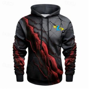 เสื้อฮู้ดผู้ชายทรงบ็อกซี่แนกแอซิดมีฮู้ด400GSM พิมพ์ลาย DTG และมีฮู้ดพลอยเทียมปรับแต่งได้ - Product Image 3