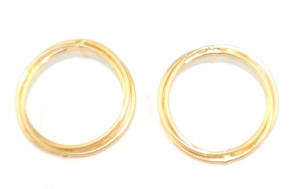 Royal Fashion Circle Shape 24K <b>Gold</b> Plated Stud <b>Drop</b> <b>Earrings</b> Luxury Design Statement Jewellery for Women Girls Wholesale Bulk - Product Image 3