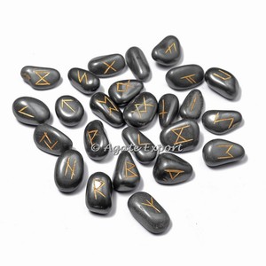 Wholesale Moss Agate Runes <b>Set</b> <b>Crystal</b> <b>Chakra</b> Stone Rune <b>Set</b> Gemstone for Healing Used As Healing Stone - Product Image 2