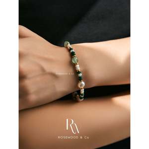 Collana di perle turchesi verdi con catena in oro anti-ossidazione, stile bohémien, regalo per lei - Product Image 2