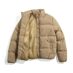 Veste en toile à capuche pour hommes, taux de gros, chaude pour l'hiver, avec logo à l'avant, style High Street, coupe-vent et respirant - Product Image 4