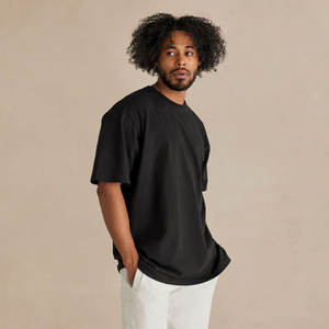 T-shirt pour homme en taille plus, style streetwear, impression numérique personnalisée, logo, manches courtes - Product Image 3