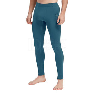 Collants de course en élasthanne/nylon sans couture respirants à compression élastique élevée pour hommes Leggings de sport à séchage rapide - Product Image 2