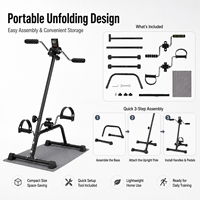 BNcompany SXZ-001 Appareil d'entraînement à la marche portable et réglable pour la rééducation des jambes et des bras, pédalier d'exercice pour personnes âgées