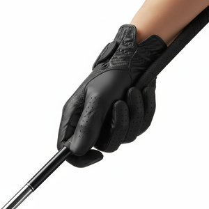 Gants de golf en fibre de carbone noire de qualité supérieure Gants en cuir synthétique respirants à prise antidérapante pour hommes et femmes - Product Image 1