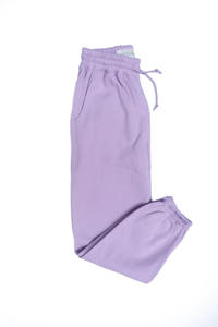 กางเกงขายาวผ้าฝรั่งเศสเทอร์รี่เนื้อหนา ทรงยูนิเซ็กซ์ ผลิตโดย OEM 2026  แบบสั่งทำพิเศษ ขอบดิบ แต่งแถบข้าง - Product Image 3