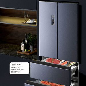 Réfrigérateur domestique à air frais sans givre à plusieurs portes de style français 525L à quatre portes à première classe d'efficacité énergétique à onduleur - Product Image 3