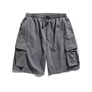 เสื้อสเวตเตอร์แฟชั่นไฮสตรีทสีล้วนแบบสวมหัวมีกระเป๋าด้านข้างสำหรับผู้ชายเสื้อกันลมกางเกงขาสั้นปรับแต่งสีได้สำหรับยิมฟิตเนสวิ่ง - Product Image 5