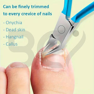 Cortacutículas de Acero Inoxidable, Herramienta de Manicura de Precisión, Abertura de Mandíbula Ancha, Cuchilla Curva para Uso en Salón, Mango Duradero de Fácil Agarre - Product Image 6