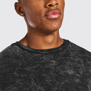 Sweat-shirt à manches longues pour homme en gros, lavage à l'acide, pour le streetwear, qualité supérieure, respirant et confortable, sweat-shirts lavés pour homme - Product Image 3