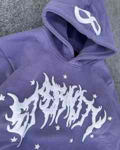 ชุดวอร์มลำลองแบบมีฮู้ด พิมพ์ลายนูน ดีไซน์นุ่มสบาย ทรงปกติ สีพื้น ผ้าฝ้าย 100% คุณภาพเยี่ยม - Product Image 6