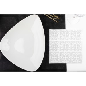 Tovaglioli Bianchi 48x48cm con Stampa Grigia Azulejo, Bambutex Naturale, 300 Pezzi, B2B - Product Image 2