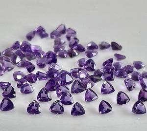 Trillón de amatista natural cortado 3 mm facetado-Trillón de amatista suelta de calidad superior - Product Image 6