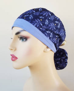 Unisex Floral Print <b>Scrub</b> <b>Cap</b> Cotton Polyester Knitted Woven Hospital Uniform Accessory Pink Green Patterned Headwear - Product Image 6