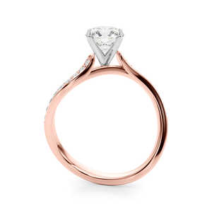 Round Cut Diamond Solitaire With Accent Bridal <b>Set</b> Engagement <b>Ring</b> <b>For</b> <b>Women</b> - Product Image 3