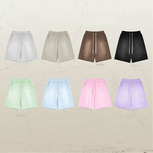 Parche bordado con logotipo personalizado, pantalones cortos deportivos de nailon 100% poliéster ligeros de alta calidad para hombres, botones laterales sólidos para uso en el gimnasio - Product Image 1