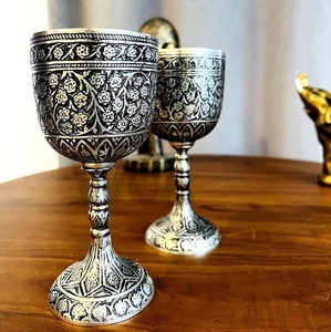 Antique fait à la main en cuivre pur martelé motif petite tasse d'alcool verre à vin gobelet Barware métal Champagne verres à Cocktail - Product Image 6