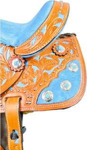 Ensemble de selles de cheval en cuir véritable de qualité supérieure pour l'endurance occidentale et les courses anglaises Essentials d'équitation - Product Image 3