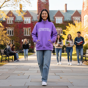 El mejor bordado de descarga para mujer, ropa de calle, moda, acanalado, Iota Phi Theta, cuello simulado, sudadera estructurada, calidez Delphic - Product Image 1