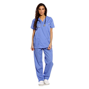 Uniformes Médicos Personalizados de Alta Calidad para Doctoras y Enfermeras, Traje de Trabajo para Mujer, Ropa Médica de Spandex/Poliéster, Venta al Por Mayor - Product Image 5