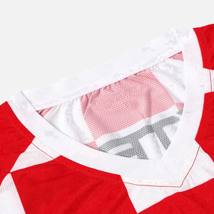 เสื้อฟุตบอลแขนสั้นของผู้ชายชุดฝึกออกแบบลายทาง - Product Image 3