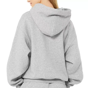 Sudaderas con capucha de manga larga holgadas suaves de algodón para mujer de alta calidad personalizadas nueva moda Sudadera con capucha informal posición del logotipo frontal - Product Image 3