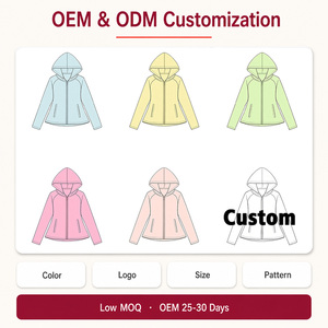 Veste à capuche entièrement zippée pour filles, vêtement d'extérieur décontracté à manches longues pour les jeux en plein air, les voyages et les activités scolaires - Product Image 1