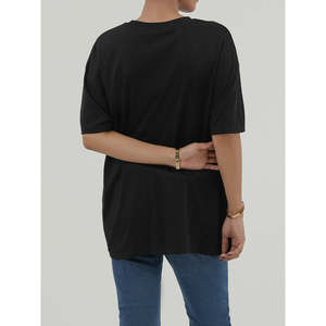 เสื้อยืด KITOKO ผ้าฝ้าย 100% ทรงปกติ ดีไซน์เรียบง่าย ผ้าเจอร์ซีย์ระบายอากาศได้ดี ตกแต่งด้วยลายปัก - Product Image 5