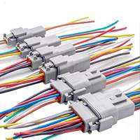 Deutsch DTM loạt công nghệ dây nịt 2 đến 12 pin nam và nữ kết nối không thấm nước cho ô tô chính xác dây nịt
