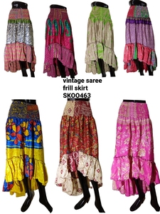 Jupe longue imprimée indienne bohème multicolore élégante pour femmes, tendance et chic pour les soirées - Product Image 2