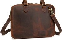 Sac messager pour ordinateur portable en cuir véritable pour homme, tendance, personnalisé, imperméable, léger, sacoche d'affaires avec bandoulière