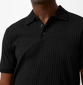 Polo para Hombre con Logotipo Personalizado, Tejido de Punto Acanalado de Alta Calidad, Mangas Cortas, Nuevo Estilo Moderno Bordado - Product Image 2