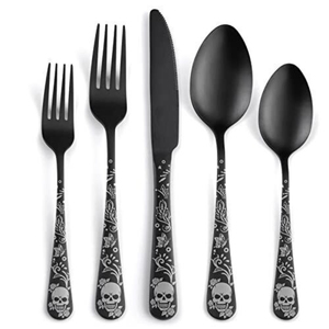Offre Spéciale d'usine, fourniture en gros, design de luxe plaqué argent avec poignée en résine, couverts d'hôtel, ensemble de cuisine pour le dîner - Product Image 5