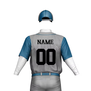 Venta al por mayor 2025 nuevo estilo personalizado poliéster hecho uniformes de béisbol de media manga superventas uniforme de béisbol logo ZOHAN CREATIONS - Product Image 6