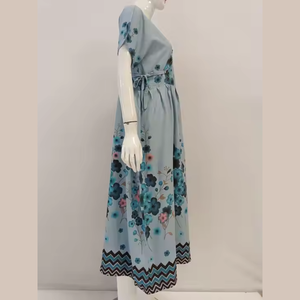 Women CHRYSANTA kimono midi dress short sleeve for casual event summer dress - Product Image 5