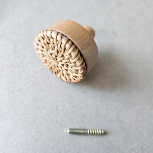 ตะขอแขวนผนังทรงกลมหวายธรรมชาติ งานแฮนด์เมด อุปกรณ์ตกแต่ง - Product Image 4