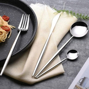 2025 High Selling 304 Stainless Steel Cutlery Set Flatware Silverware Kitchenware Spoon <b>Dessert</b> Knife And <b>Fork</b> Set Gold Color - Product Image 4