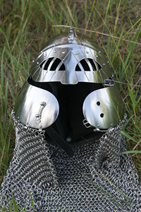 Casque de cotte de mailles Viking pour armure de combat-Acier 18G et cotte de mailles SCA Larp-Casque de combat médiéval-Casque nordique par couteaux Edge - Product Image 4