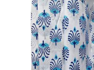 Tela Nomex con estampado Floral Natural de hoja azul, Material de algodón ligero para vestidos para correr de mujer, Idea de regalo única para niñas - Product Image 2