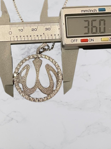 925 argent Sterling blanc laboratoire cultivé diamant Hip Hop Allah islamique pendentif bijoux de mode pour femmes hommes enfants - Product Image 3