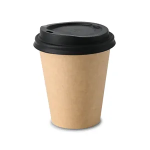 Ø 90 mm 10Oz 250Ml Unbleached Single Wall Hot Drink Paper Cups Milk Tea Coffee Mugs - 1000 pcs/carton - Product Image 3